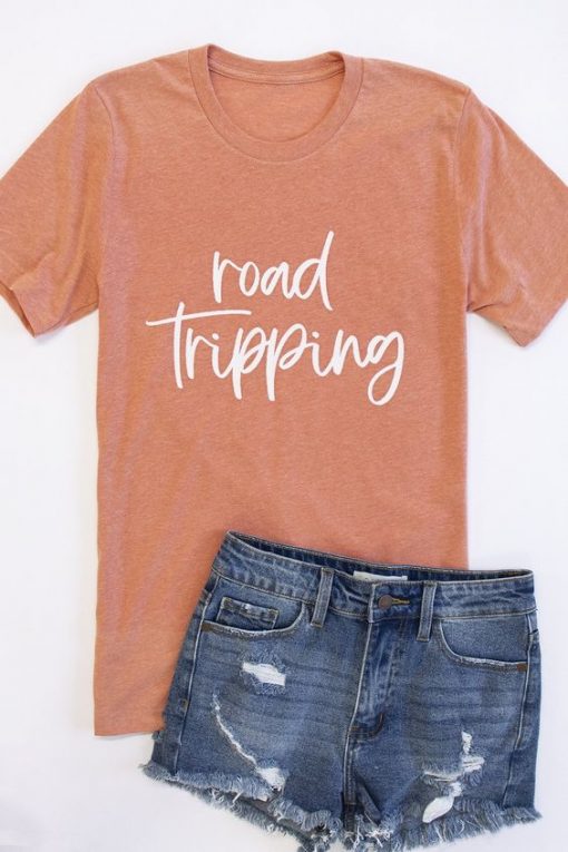 Road Tripping Graphic Tee Heather Sunset