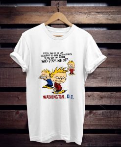 Calvin & Hobbes Vintage Men’s L Angry Politics Washington DC t shirt