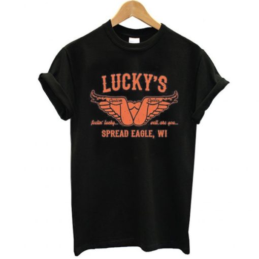 Luckys custom motorcycle biker t shirt