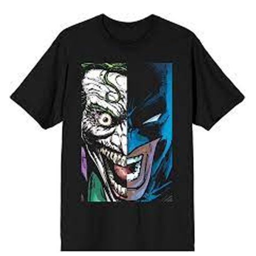 Batman Joker Batman Split Image t shirt