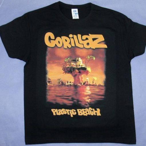 gorillaz plastic beach t shirt