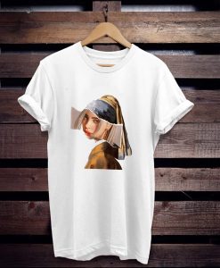 Billie Eilish x Girl with a Pearl Earring design t shirt