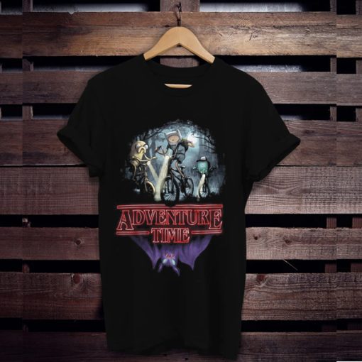 Adventure Time x Stranger Things t shirt