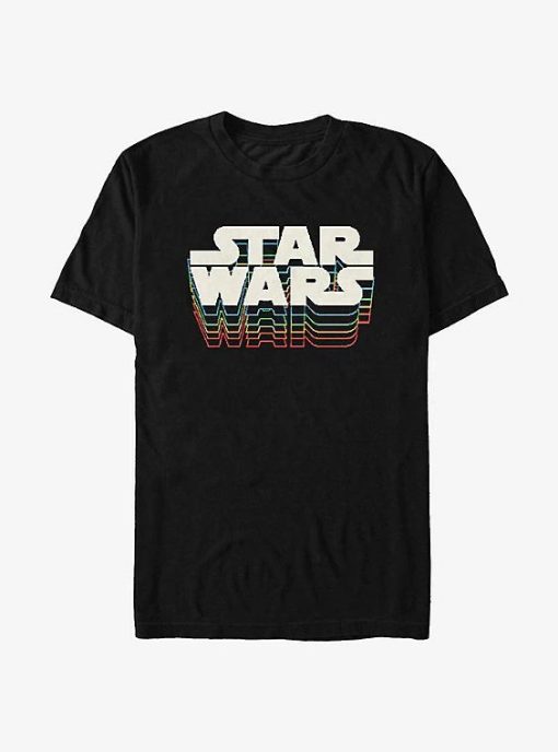 Star Wars Retro Gradient Logo t shirt