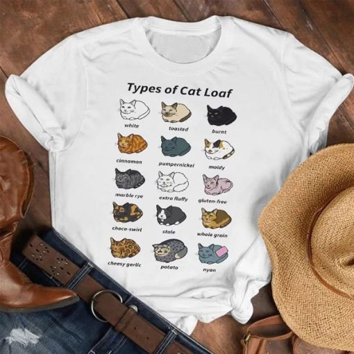 Cute Cat Loaf Cartoon t shirt