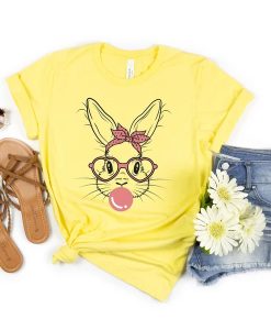 Bunny with Leopard Glasses t shirt