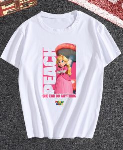 The Super Mario Bros Movie Peach She Can Do Anything T-Shirt