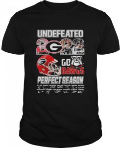 Georgia Bulldogs Undefeated 2022 Go Dawgs Perfect Season Signatures Shirt AA