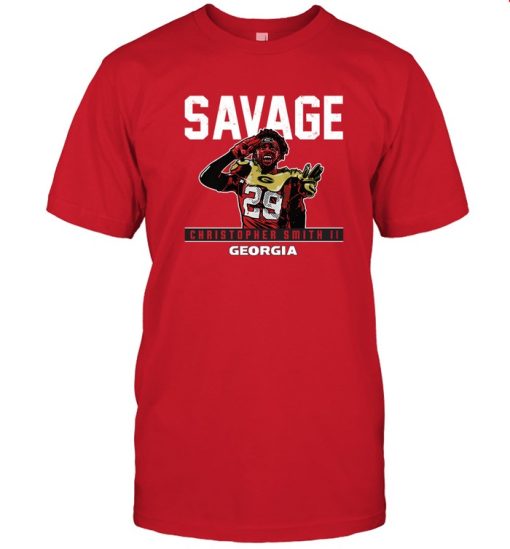 Georgia Football Christopher Smith II Savage Shirt AA