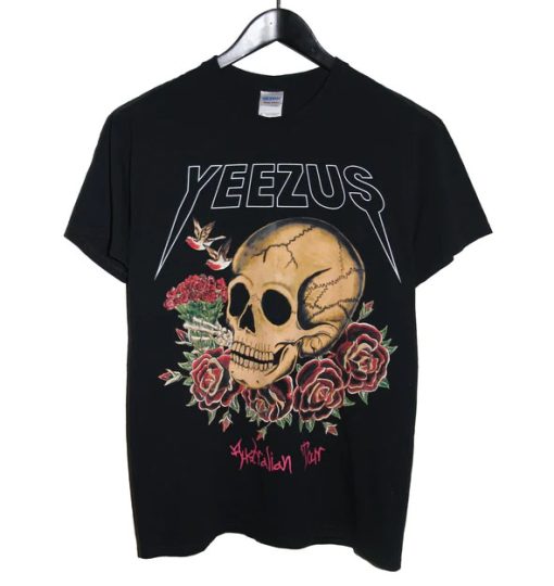 Yeezus 2014 Skull & Roses Australian Tour Shirt MEDIUM AA